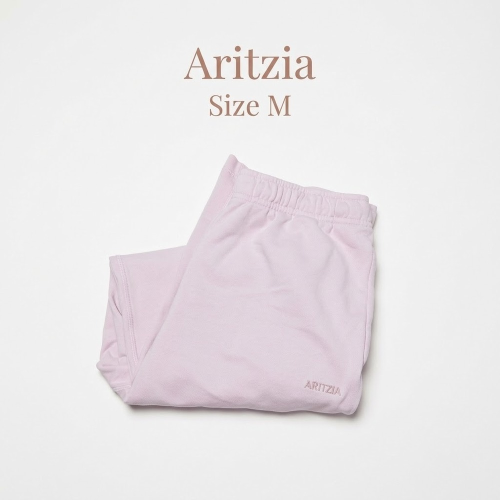 Aritzia Cargo Sweatpants Mega Fit Airy Terry Size M Pale Pink Purple